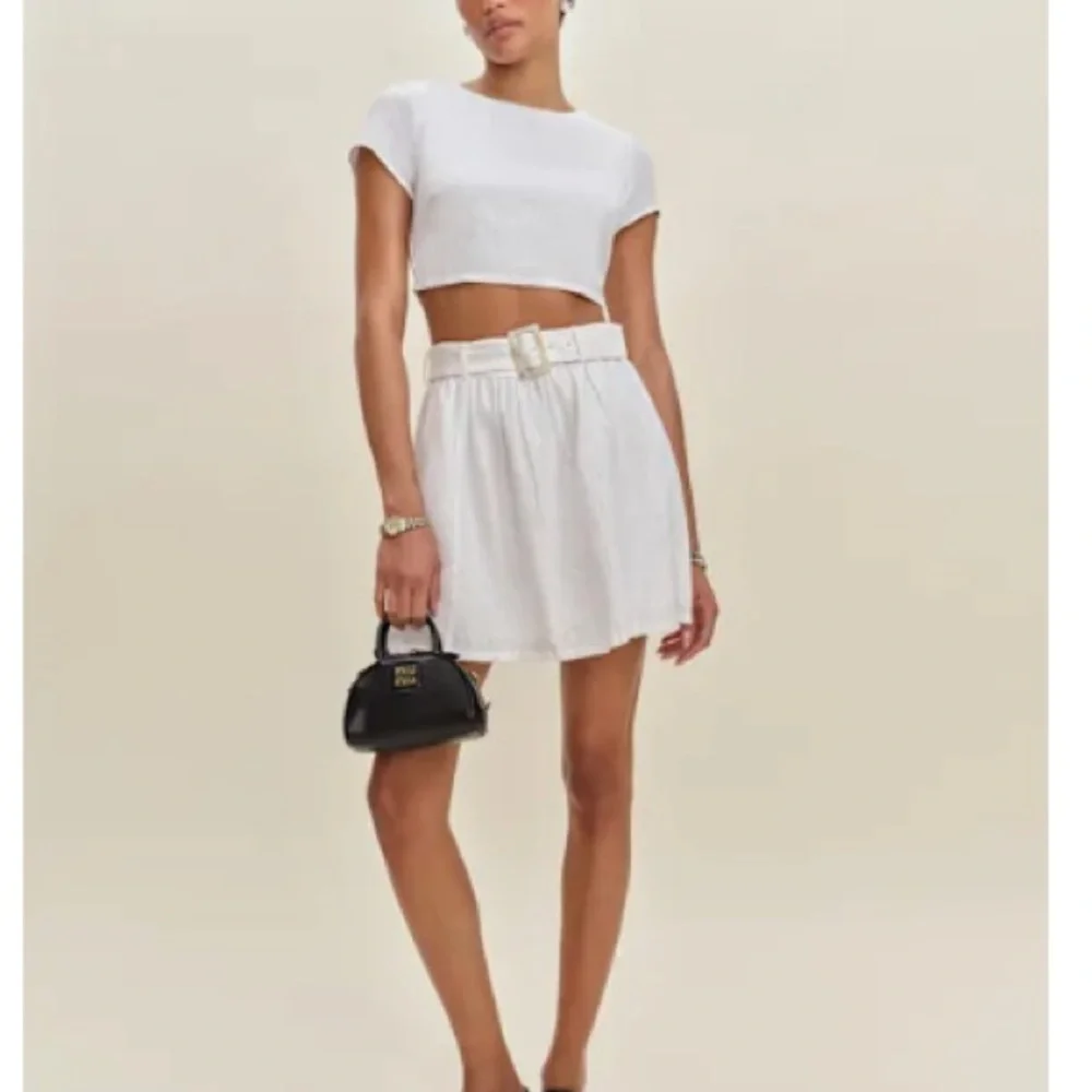 Reformation Niki Belted Linen Two Piece
